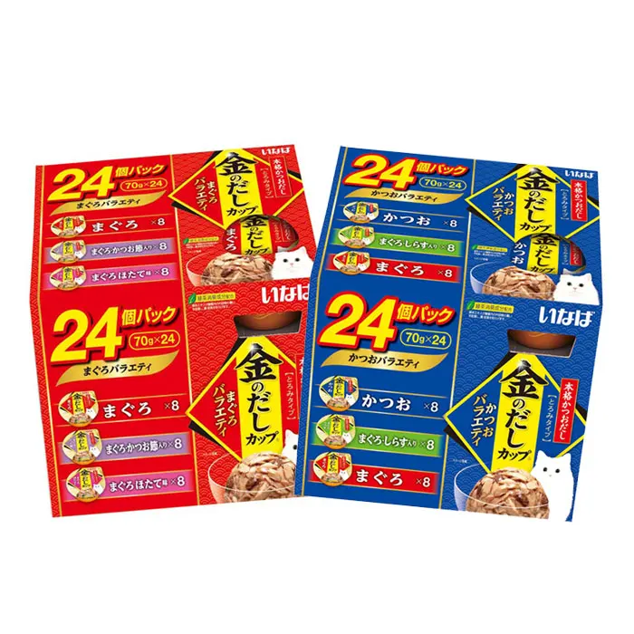 INABA CIAO gold broth cup 70g x 24P variety cat snack