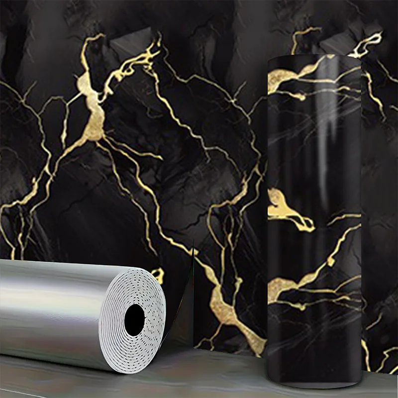 40cm Marble Pattern Wall Sticker in Rolls for Home Decoration Self Adhesive Wallpaper Waterproof and Fireproof Wall Art Stickers