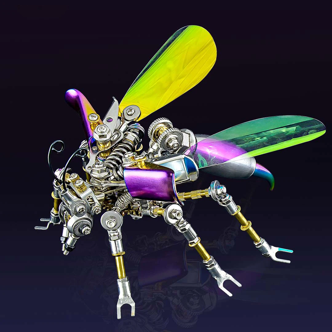 

3D Metal Puzzle Firefly Wasp Assembly Kit Jigsaw Puzzles for Adults Model Punk Mechanical Insect Animal Toys Gifts for Kids