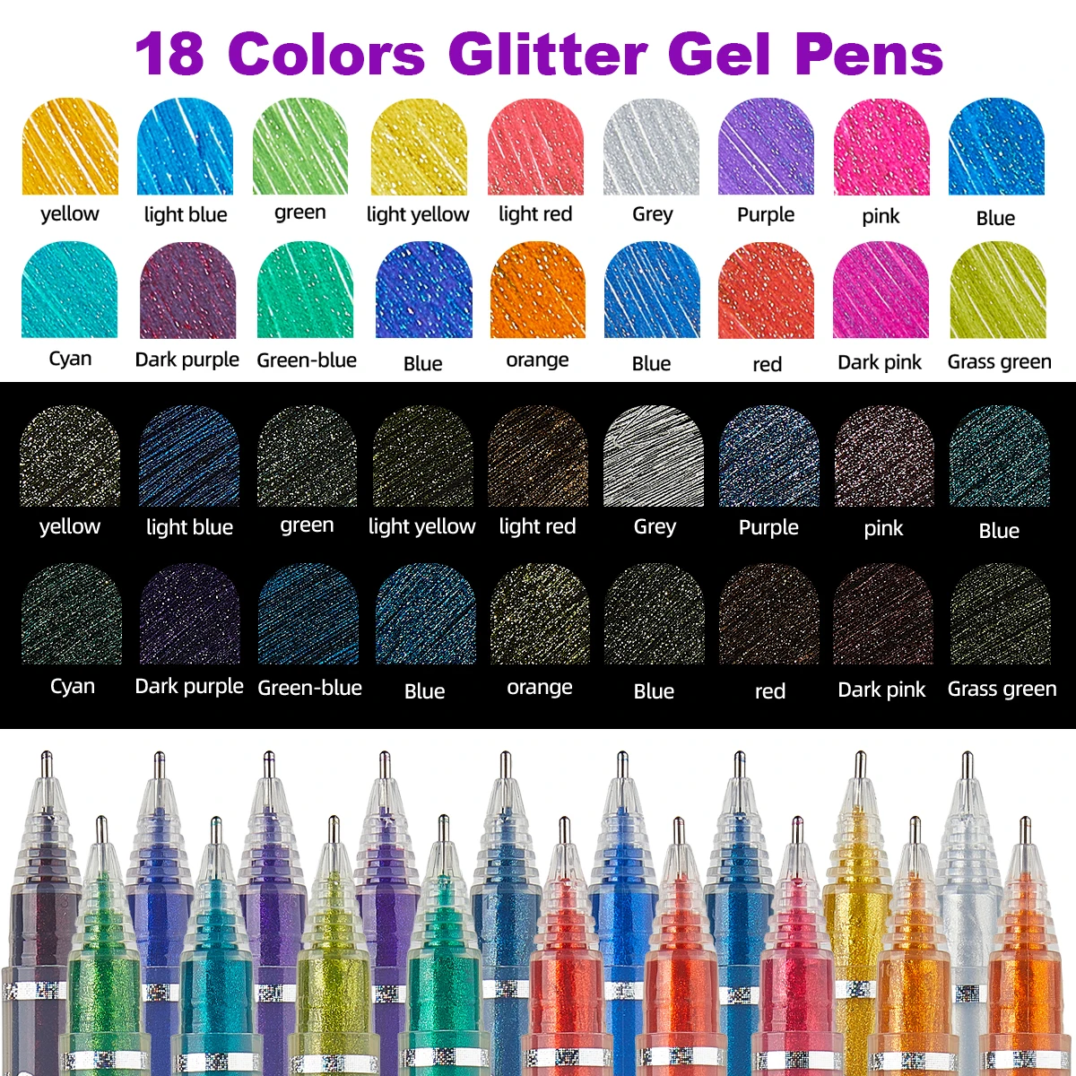 Sparkly Glitter Gel Pens Set 1 - Gel Ink Pen Set review and price