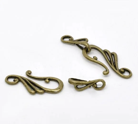 DoreenBeads ocena biżuterii przetyczka klamry ze stopu cynku nuta Antique Bronze 25mm x 13mm 16mm x 5.5mm, otwór: 2.7mm 2.5mm 7 zestawów — zdjęcie 2