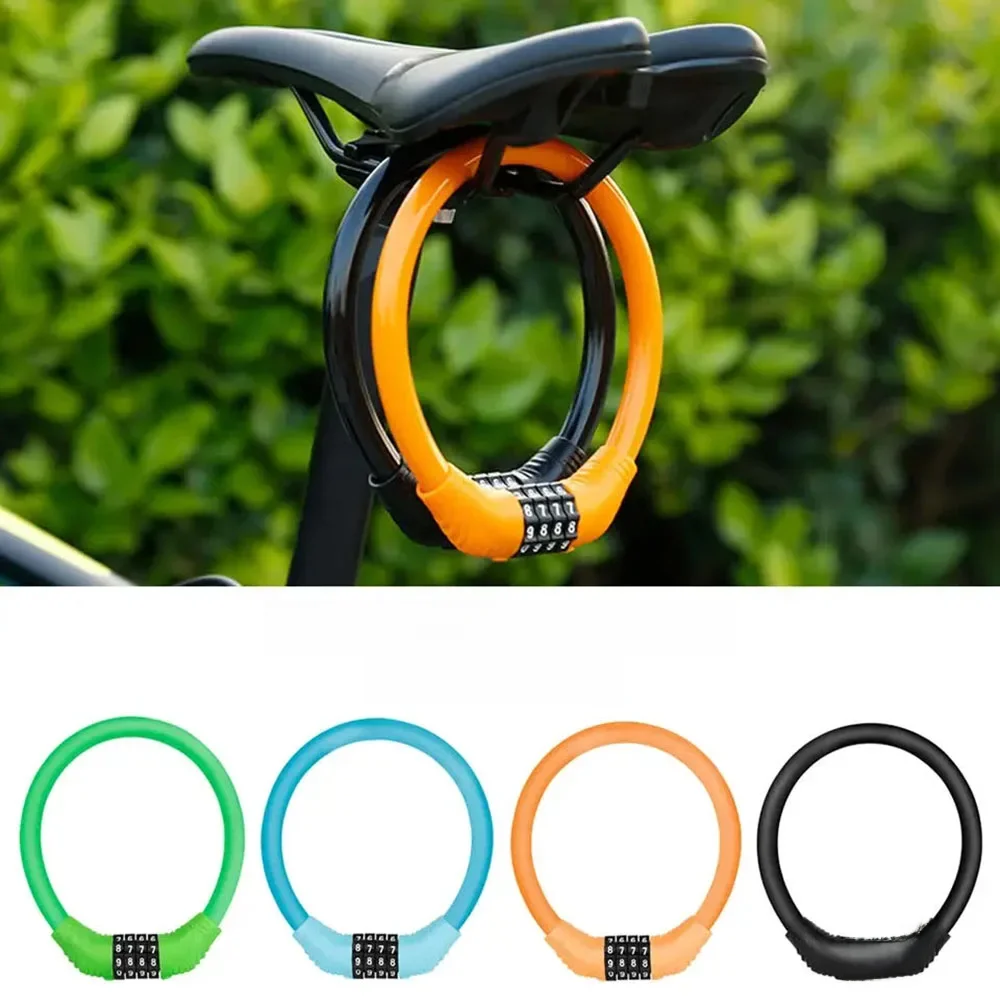 AliExpress 4 Digital Code Anti-Theft Bicycle Cable Lock Stainless Steel Security Locks Portable Combination