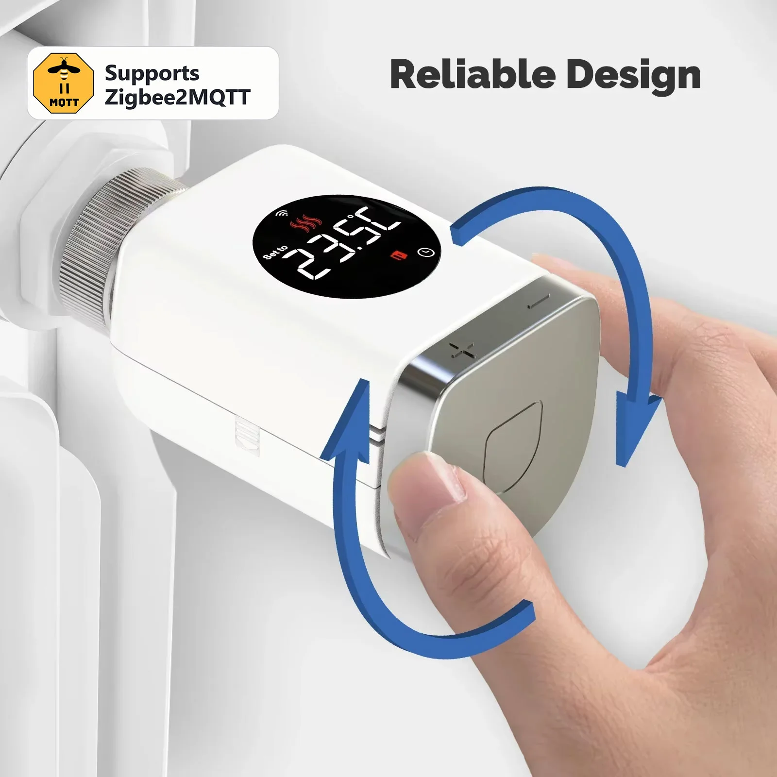 MOES Tuya WiFi Zigbee2MQTT TRV Thermostatic Radiator Valve Programmable Thermostat Temperature Controller Alexa Google Home
