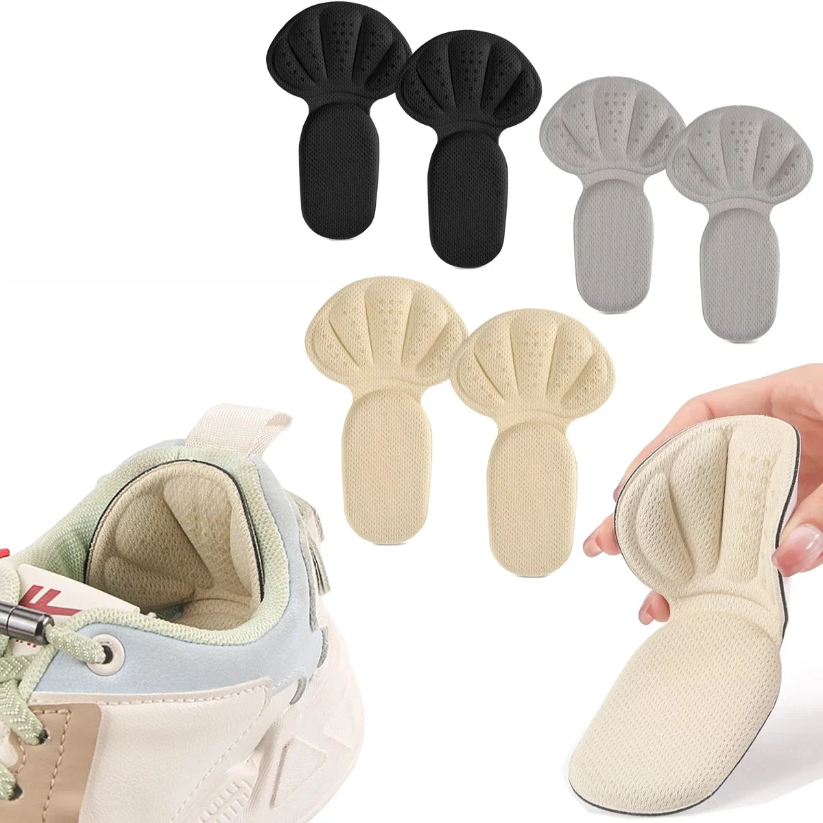 Autocollants pour talons, baskets, coussinets de Protection du talon, soulagement de la douleur, réducteur de taille de chaussure, demi-coussin, Inserts de talon, coussinet de soins des pieds en forme
