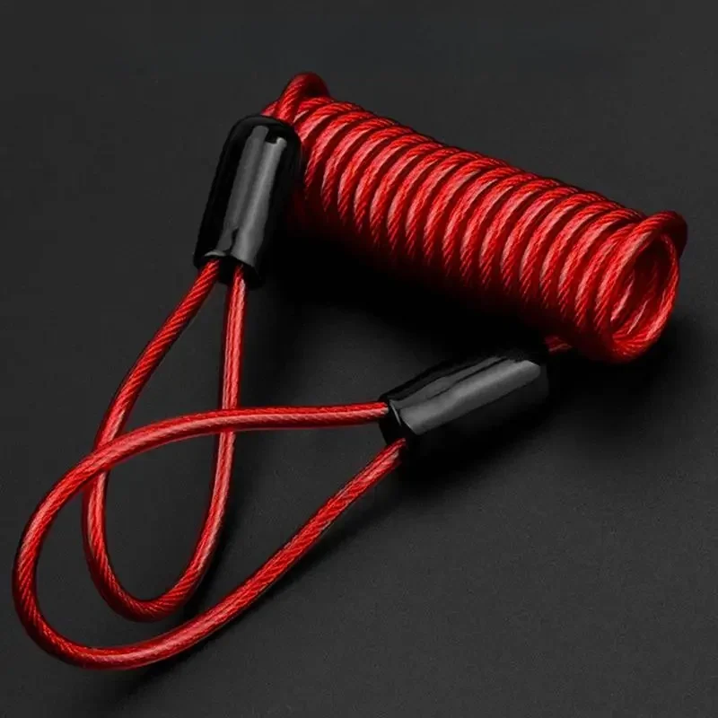 AliExpress 1.2m Safety Disc Brake Helmet Wire Bicycle Lock Rope Anti-theft Security Reminder Motorcycle Alarm Bold Spring Cable