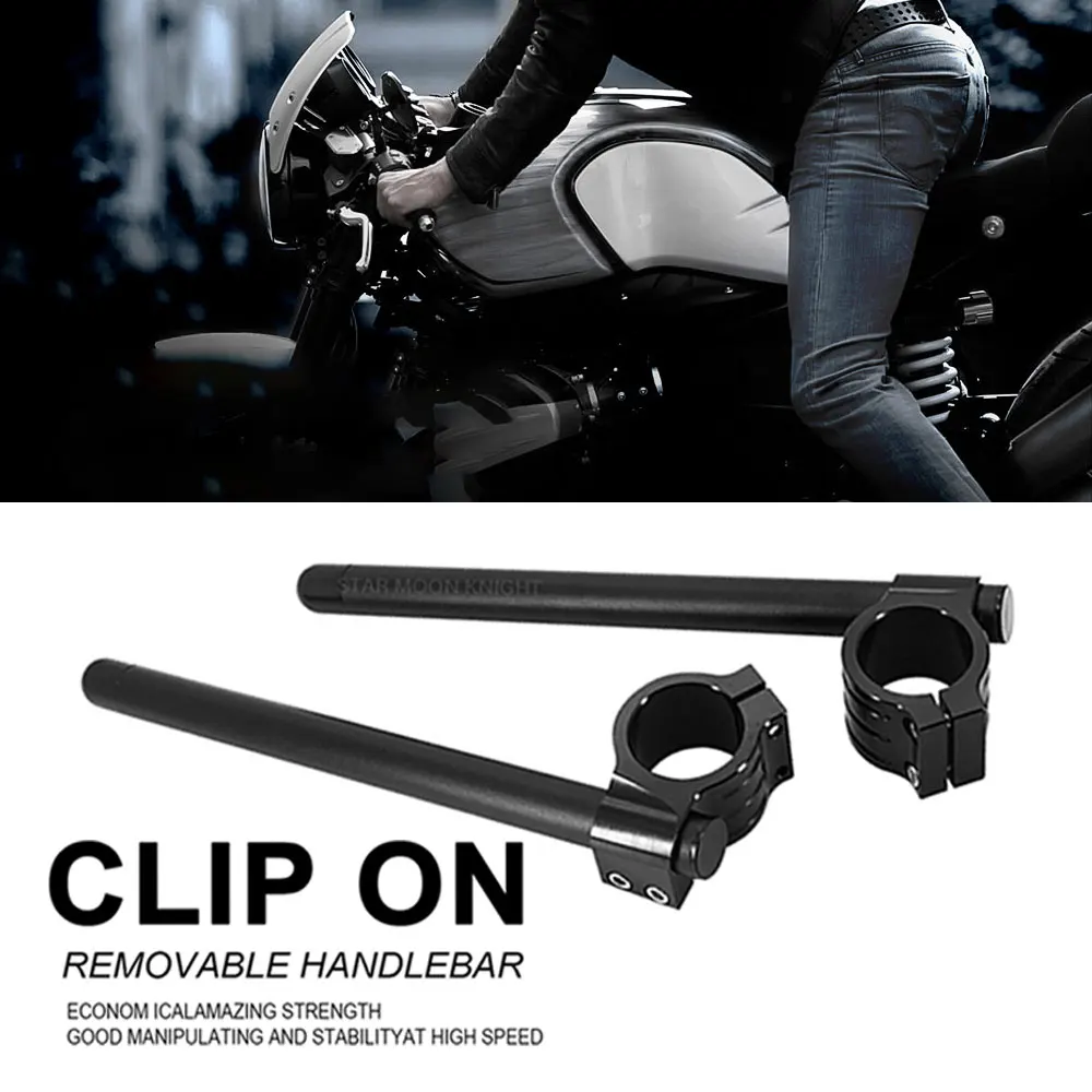 

For BMW R nineT RnineT R nine T Racer Pure Scrambler Motorcycle Adjustable CNC Clip On Ons Fork Handlebars Handle Bar