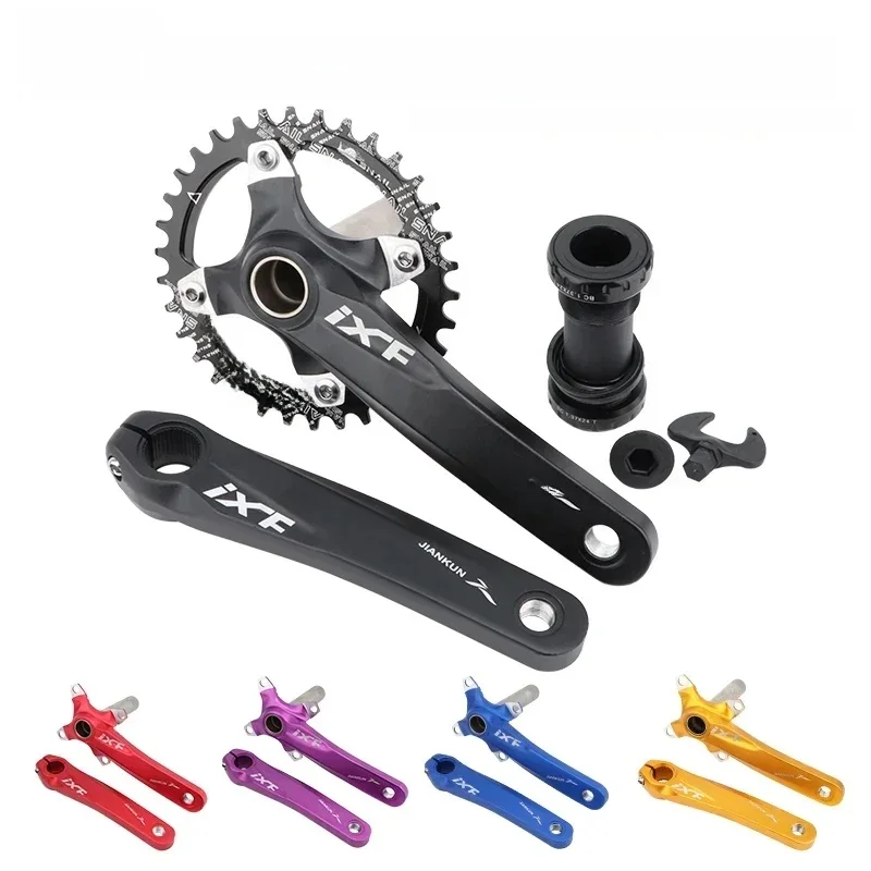 AliExpress NONE IXF Bicycle Crankset 104BCD 170mm Crank Wide Narrow Chainring Oval/Round Disc Chain Wheel Compatible with SHIMANO/SRAM