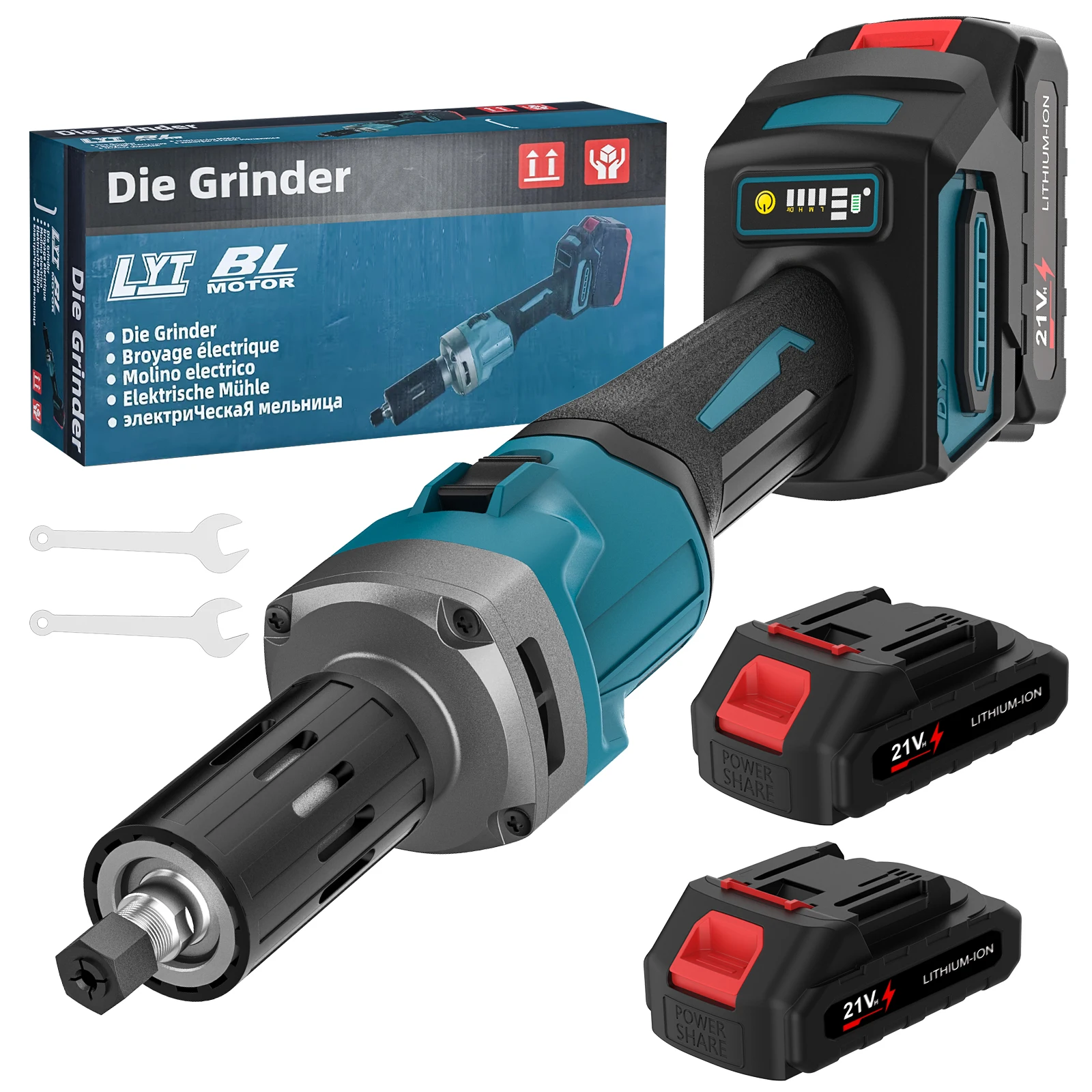 Makita – meuleuse électrique sans balais 2000W, 4 vitesses réglables, Angle sans fil 35000 tr/min, vitesse Variable, outils rotatifs pour batterie 18V