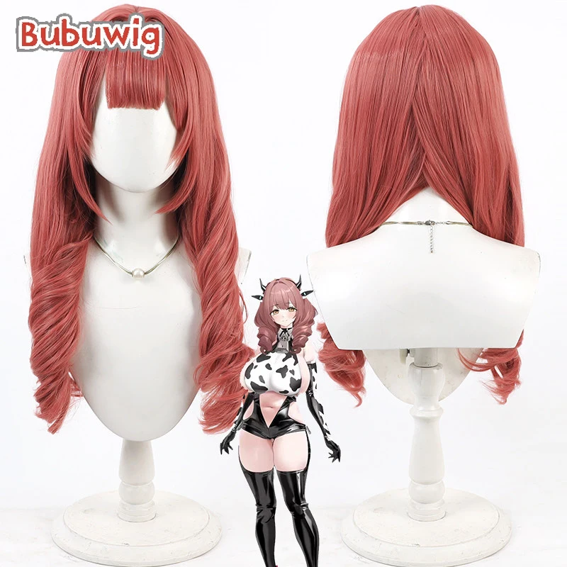 

Bubuwig Synthetic Hair USS Cowpens Cosplay Wigs Azur Lane USS Cowpens Role Play Halloween 60cm Long Wavy Red Wig Heat Resistant