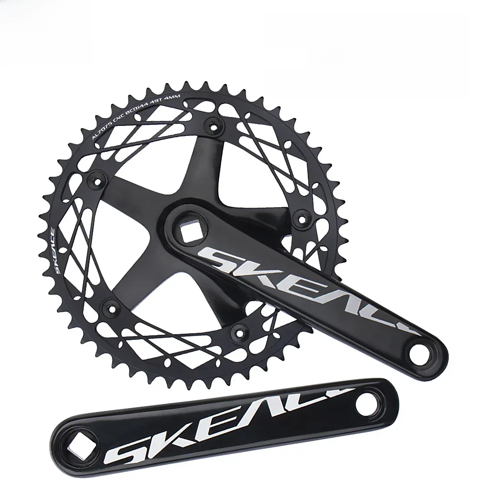 AliExpress GOLDIX SKEACE Bicycle Crankset 144BCD Mountain Bike Square Hole Crank Aluminum Alloy Single Speed Crank