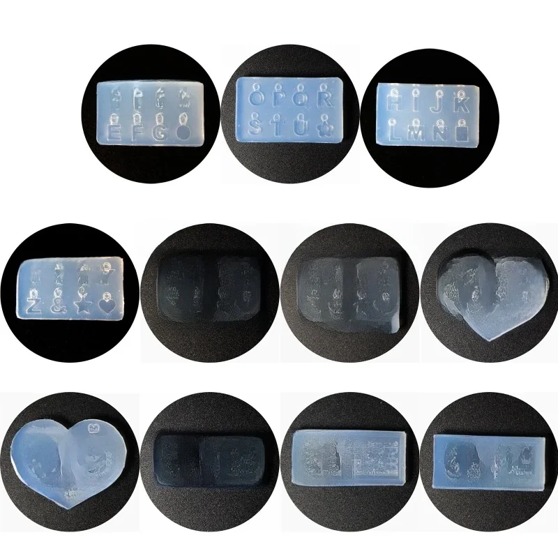 R3MC – Mini lettres et chiffres 3D pour décoration des ongles, moule en Silicone époxy cristal UV