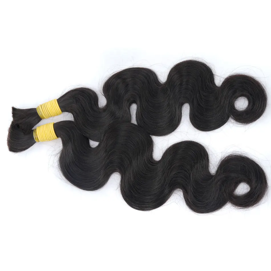 LOVEVOL 100g Body Wave Hair Bulk For Women Wet and Wavy Human Hair Bulk For Braiding No Weft Braids Extensions Bundles 12-26inch