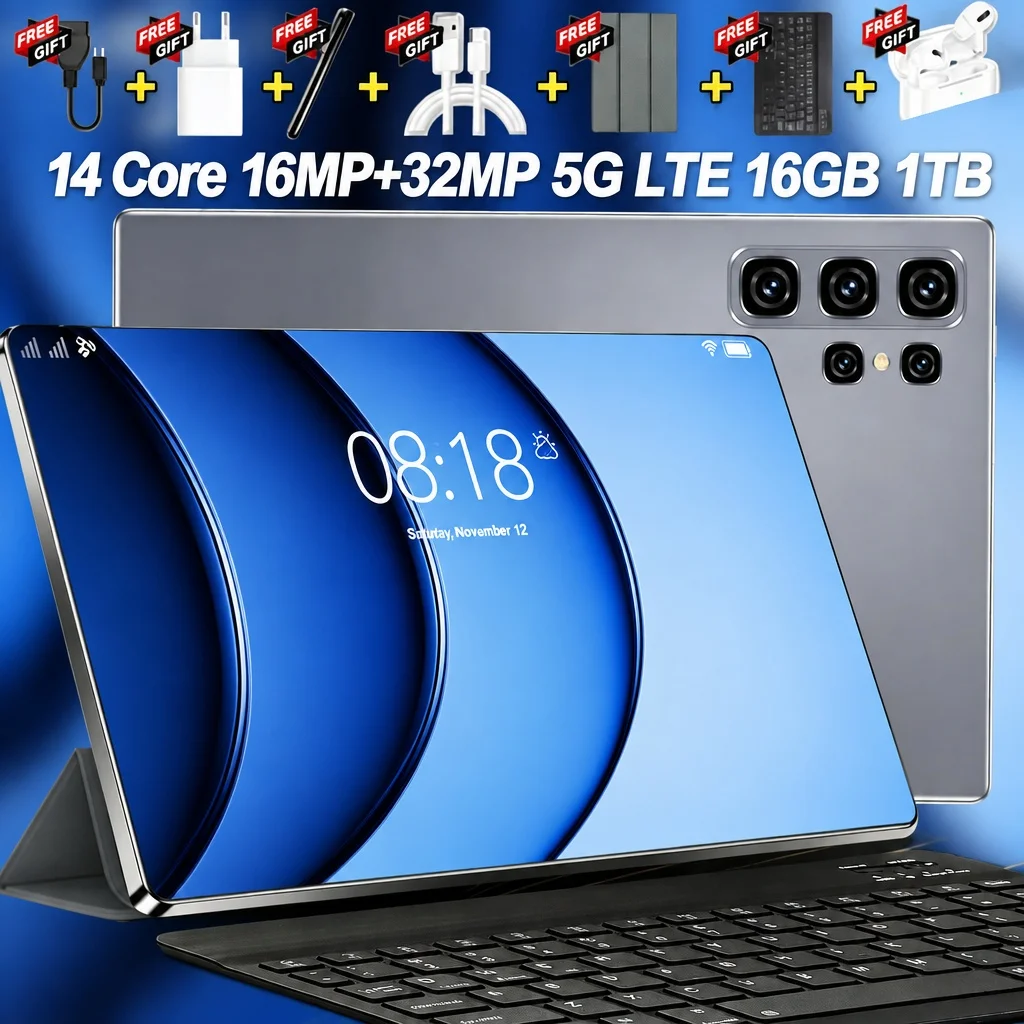 Tableta Android, versión global, 2026, pantalla de 10,36 pulgadas, WiFi, procesador de 14 núcleos, Android 13.0, batería de 20000 mAh, 16