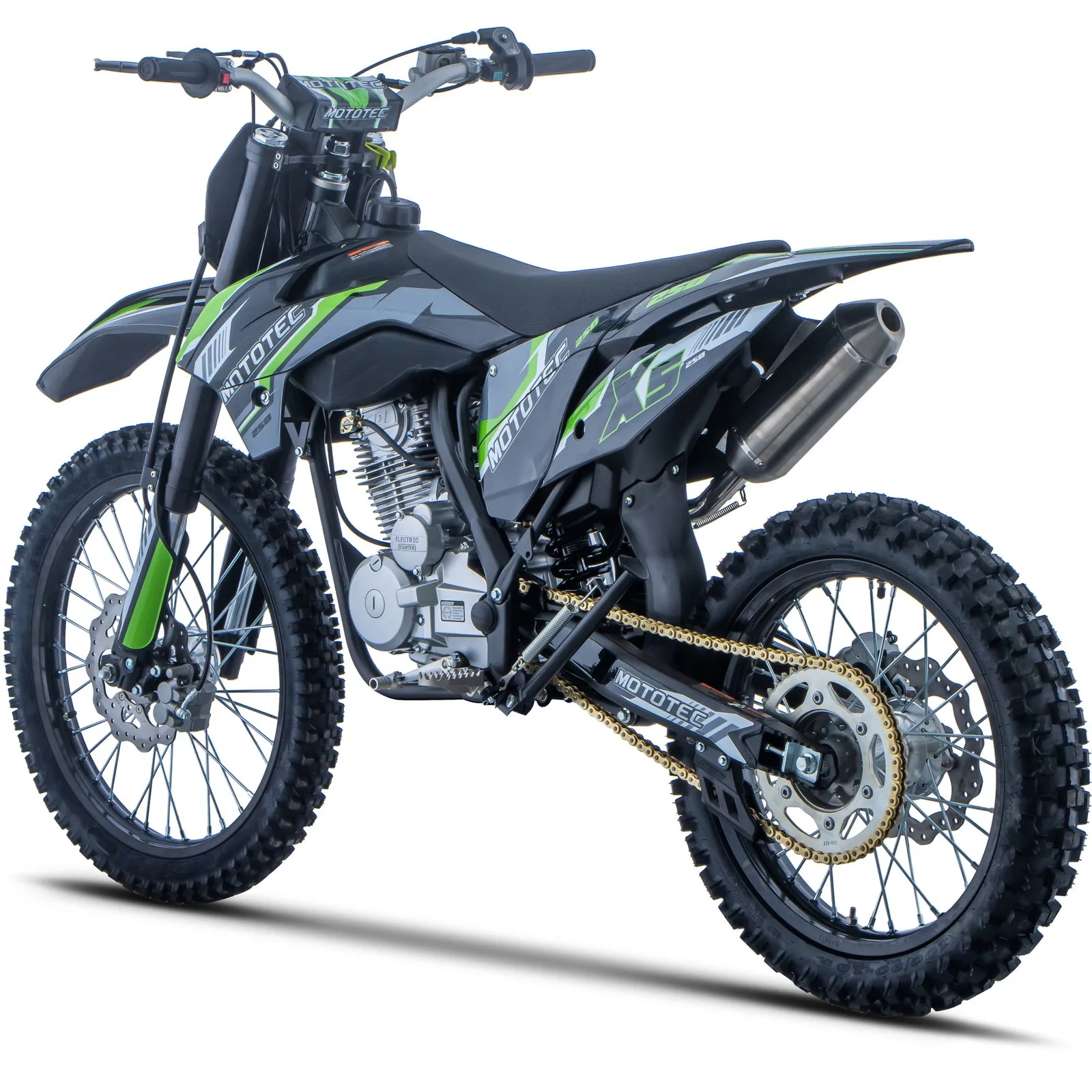 AG  BUY  2 GET  1 FREE MotoTec X5 250cc 4-Stroke Gas Dirt Bike in Black Power & Performance Ride