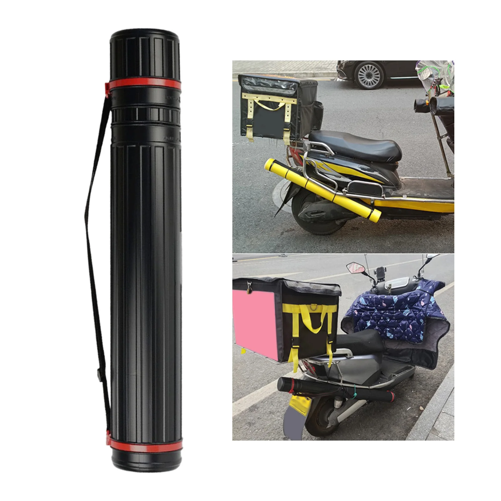 Expandable Poster Tube Drawing Storage Tube for Artworks Scrolls, With Document Rack Tube Container Case Carrying Picture Poster