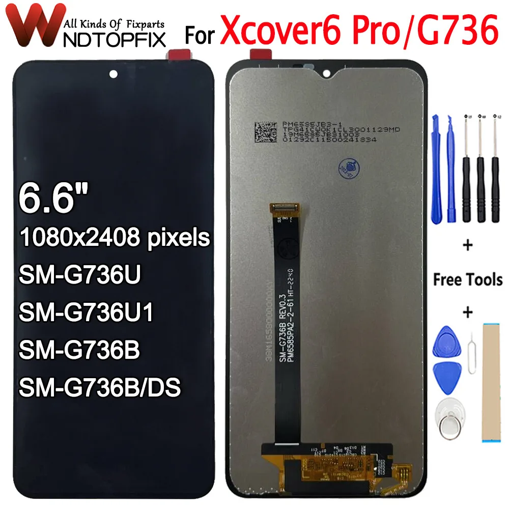 

6.6" For Samsung Galaxy Xcover6 Pro LCD Display Touch Screen Digitizer Assembly For Samsung Xcover 6 Pro G736 G736B Lcd Screen