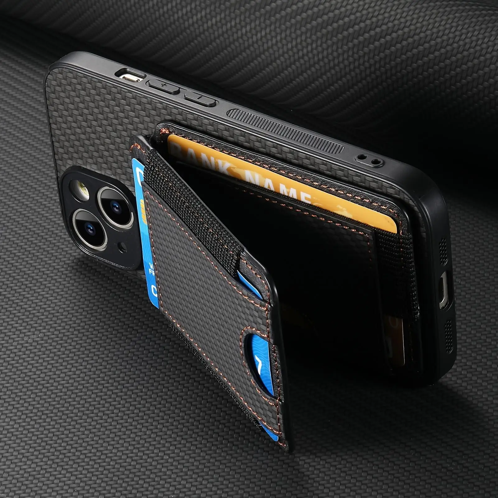 

Кошелек Magsafe 2-в-1, регулируемая подставка и открытое окошко ID, магнитный кошелек на 15 лет