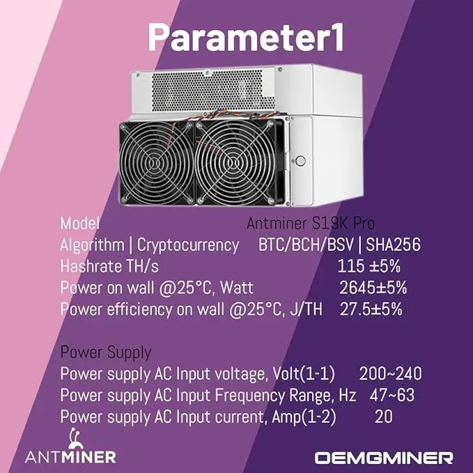 FOTO 6 - Antminer S19k pro 115th 2645W