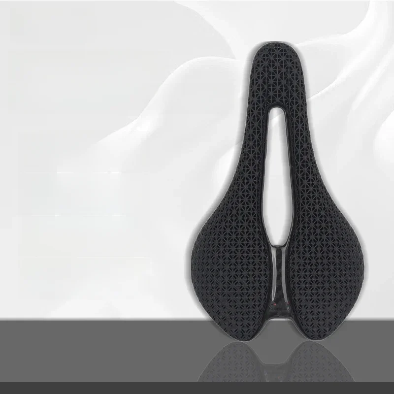 AliExpress ODI Carbon Fiber 3D Printing Bike Saddle Ultra-Light and Breathable Hollow Honeycomb Cushion Soft Seat for Racing/Road Bike/MTB
