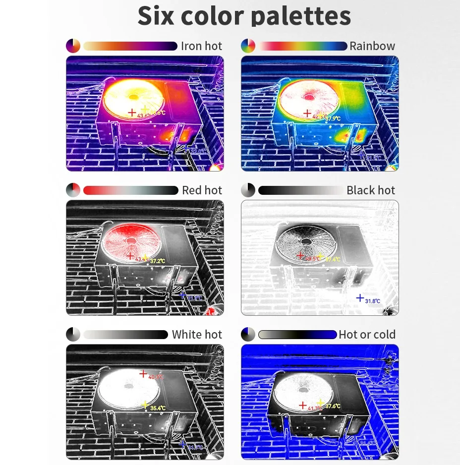 TOOLTOP T7PRO 256*192 Visible Thermal Imager Dual Camera Fusion 25Hz Android Thermal Camera Electrical Device Construction Test