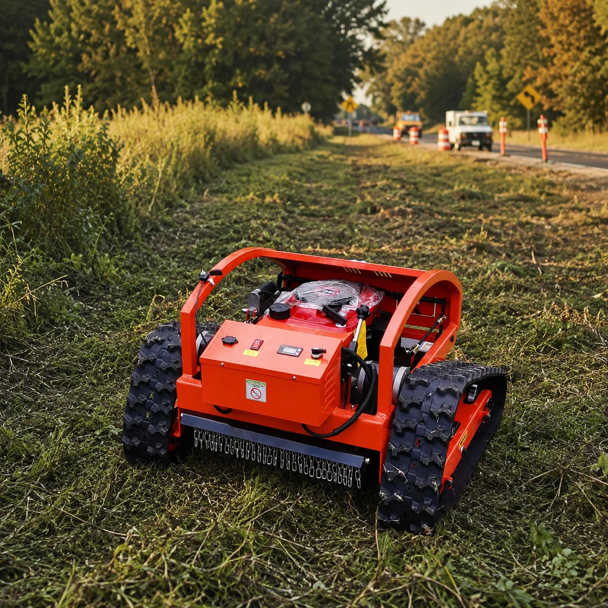 全地形対応リモコン式芝刈り機、頑丈なクローラー式草刈機、急斜 - Gardening Tools Heavy Duty のレビューと価格