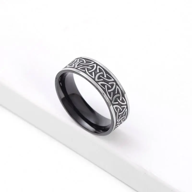 European New Design Viking Words Ring Titanium Steel Personality Rings For Gentleman Jewelry