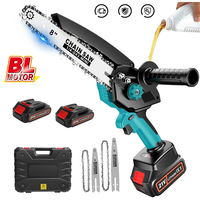 8 Inch Brushless Electric Saw Cordless Oiler 800W Handheld Garden Wood Baking logger Chainsaw Power Tool for 18V Battery