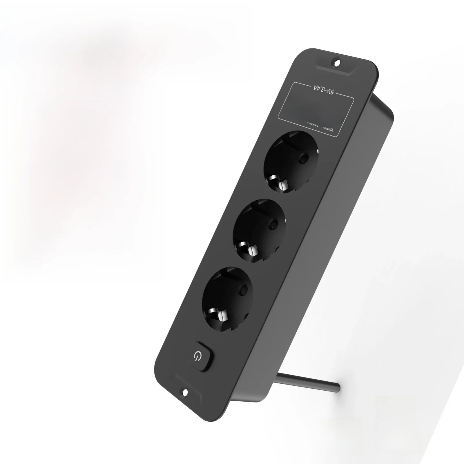EU Ingebouwde stekkerdoos Desktop verzonken stopcontact met 2 USB 2 Type C snel opladen, multi-contact stopcontact met 2M verlengkabel - afbeelding 2