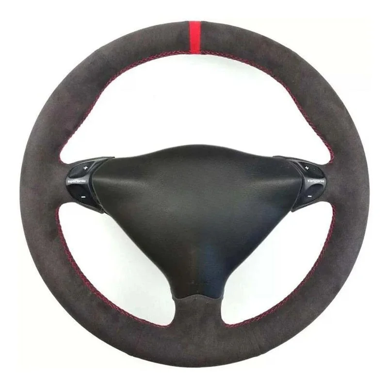 Housses de volant de voiture cousues à la main, daim noir doux, Porsche 911, 986, 996, Carrera Boxster S