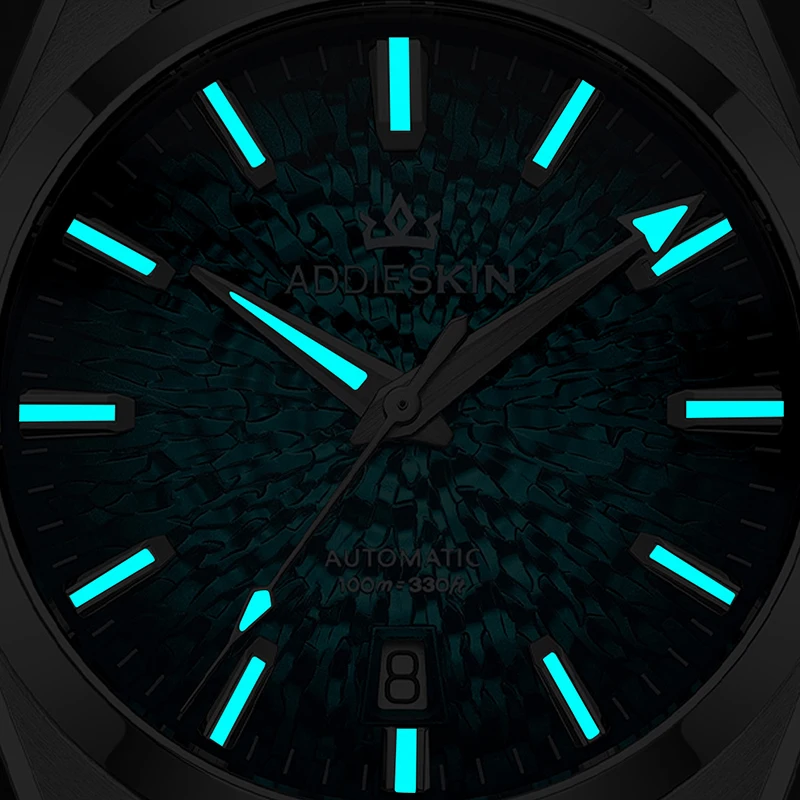 AddiesKin K003 Men's Luxury Automatic Watch Gradient Dial Ocean Blue Textured Dial Miyota 9015 Sapphire Crystal Stainless Steel