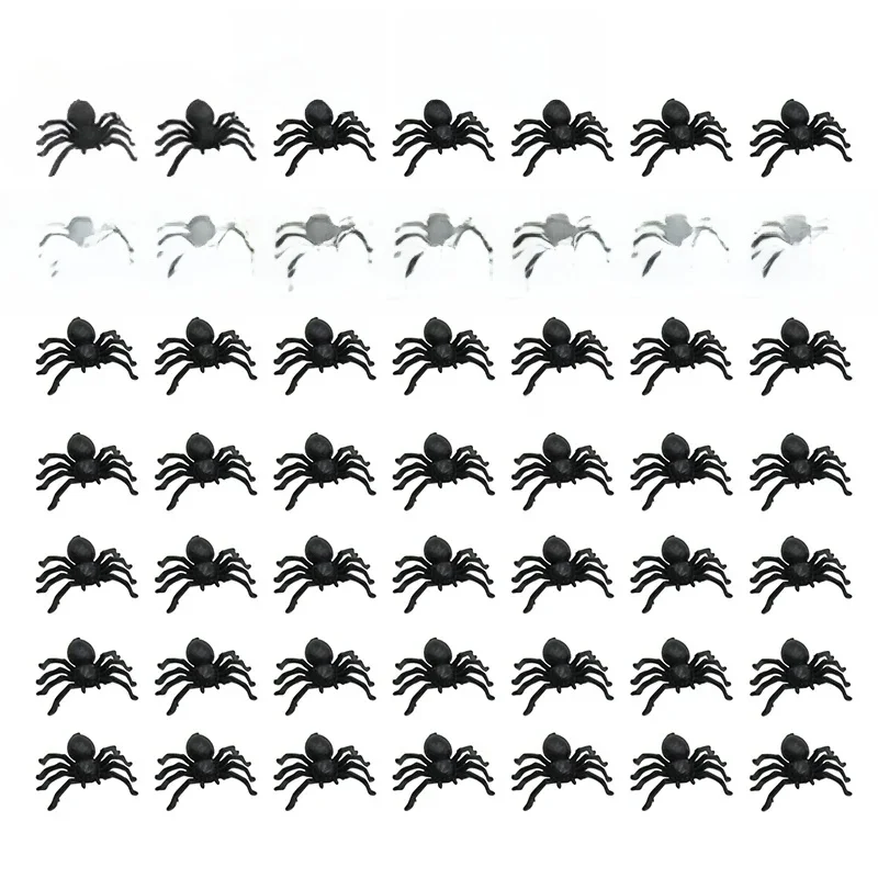Décorations d'araignées d'halloween, petites araignées lumineuses noires en plastique, maison hantée, décoration d'araignée, jouet délicat de Simulation