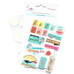 Kreatywna ścieżka płyty wiórowej naklejki ozdoby folia wzory DIY rzemiosło Scrapbooking Cardmaking Journal samoprzylepna dekoracja