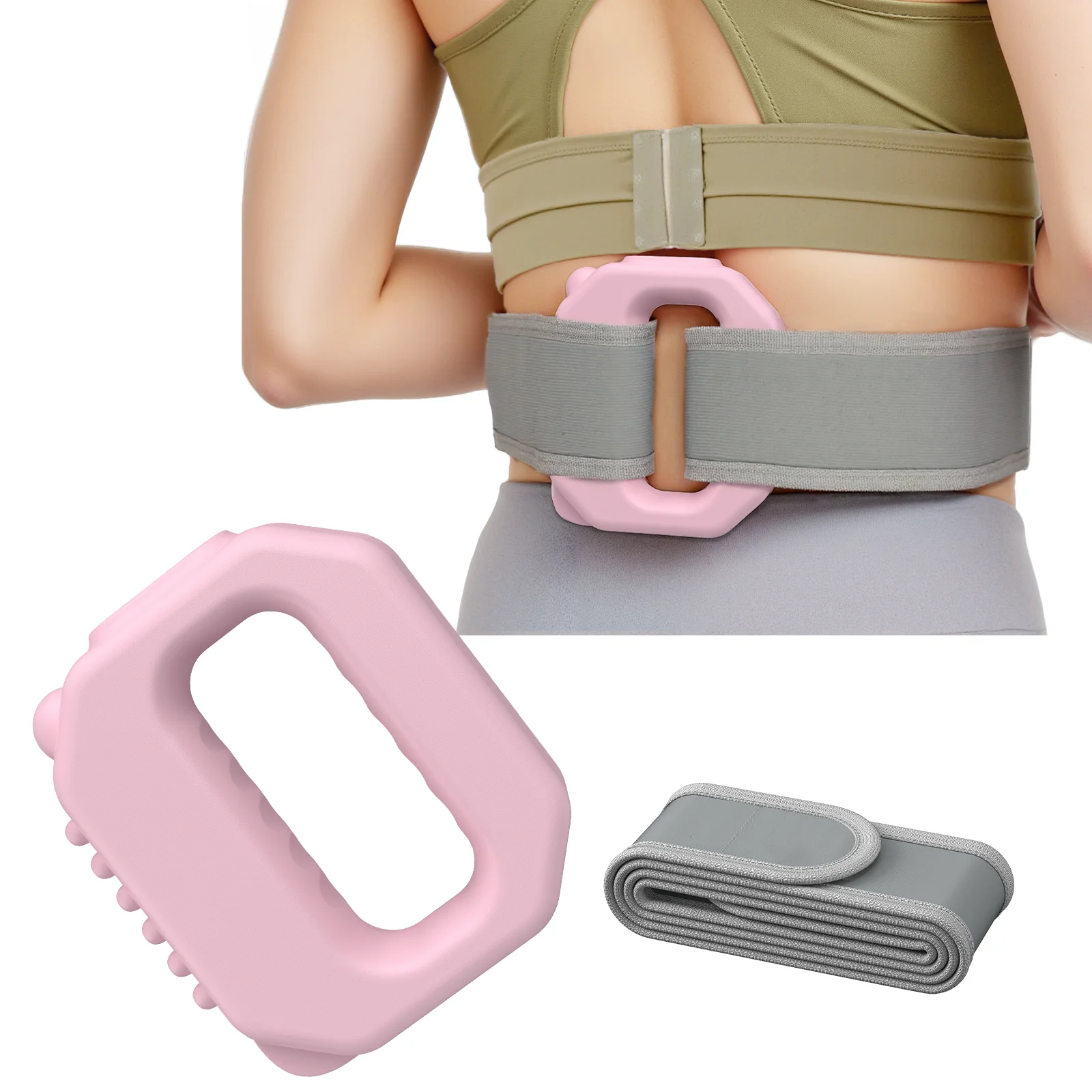 MERACH Fascia Ring Massager Adjustable 6-Level Vibration for Home Gym Use Multifunctional Vibration Full-Body Shaping  Fascia Ring with Belt Portable Cordless Massager Targets Abs Thighs Arms