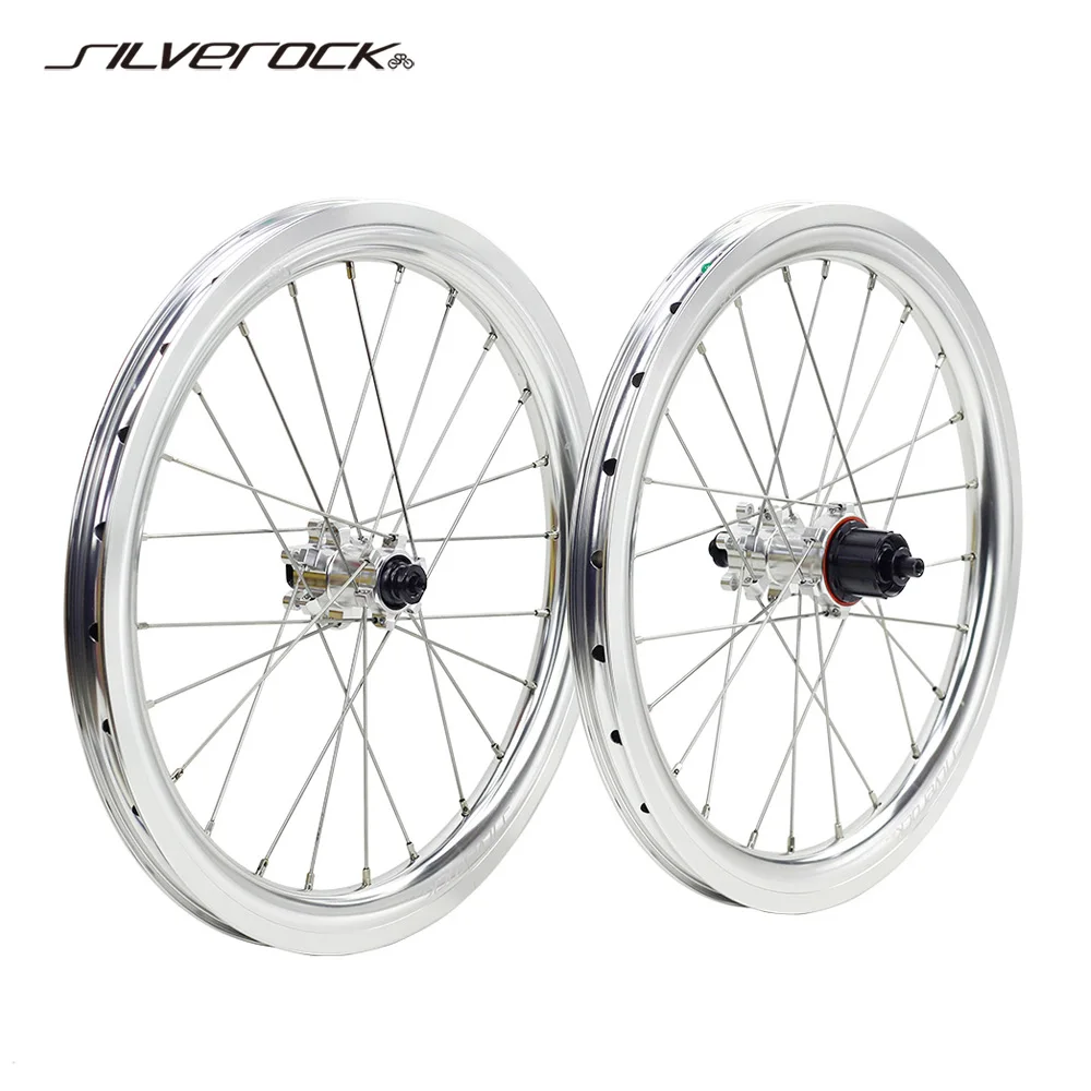 SILVEROCK SR30A Disc Wheels 16in 349 External 3-7 Speed 30mm for Brompton 3sixty Pikes Aceoffix Folding Bike Wheelset