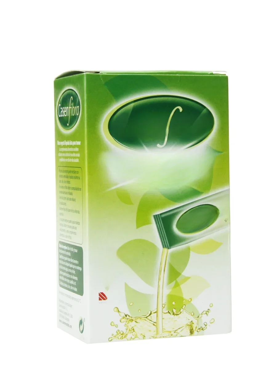 Casenfiber-Fibra Vegetal Líquida, Aditivo Neutro, 14 Saquetas, 10 ml, Pronto para Tomar