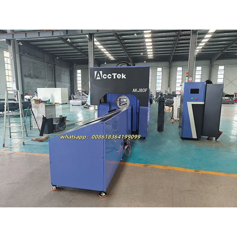 ACCTEK المهنية 8M أنبوب القطع بالليزر باستخدام الحاسب الآلي ثلاثية الأبعاد آلة قطع الأنابيب بالليزر أنبوب الأنابيب آلة القطع بالليزر