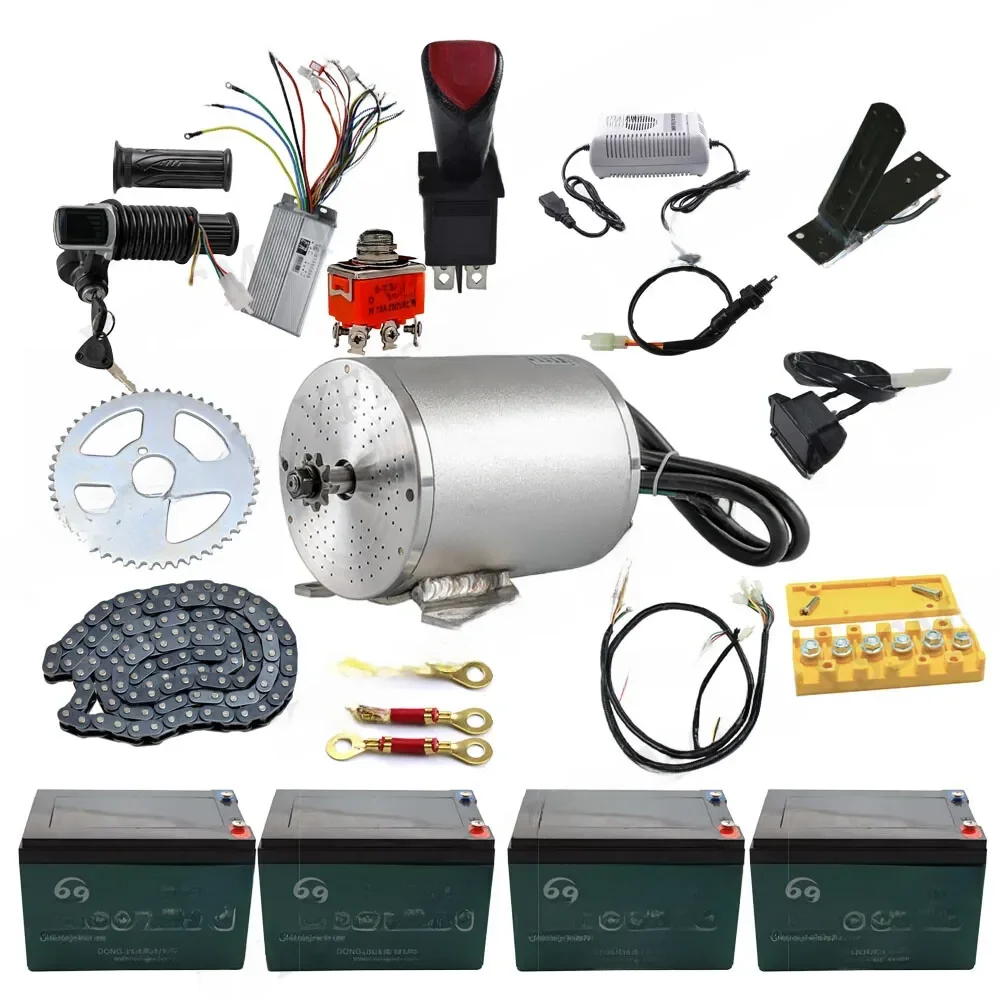 TDPRO 48V 1800W DC elektryczny silnik bezszczotkowy/kontroler/uchwyty/łańcuch do gokart Buggy skuter golfowy Quad części rower ATV — zdjęcie 2