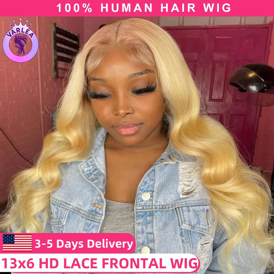 613 Hd Lace Front Wig Human Hair 13x4 13x6 Body Wave Blonde Lace Frontal Wig Pre Plucked 180% Density Blonde 613 Human Hair Wigs