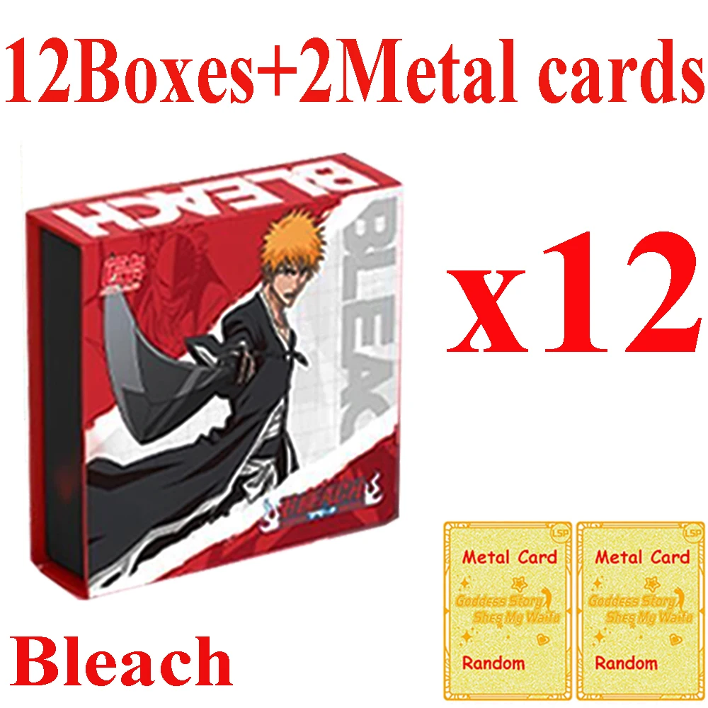 

Wholesale 12Boxes BLEACH Collection Card Ichigo Limited Bronzing Cards Fluorescent Cards Broken Face Color Gold Cards Toy Gift