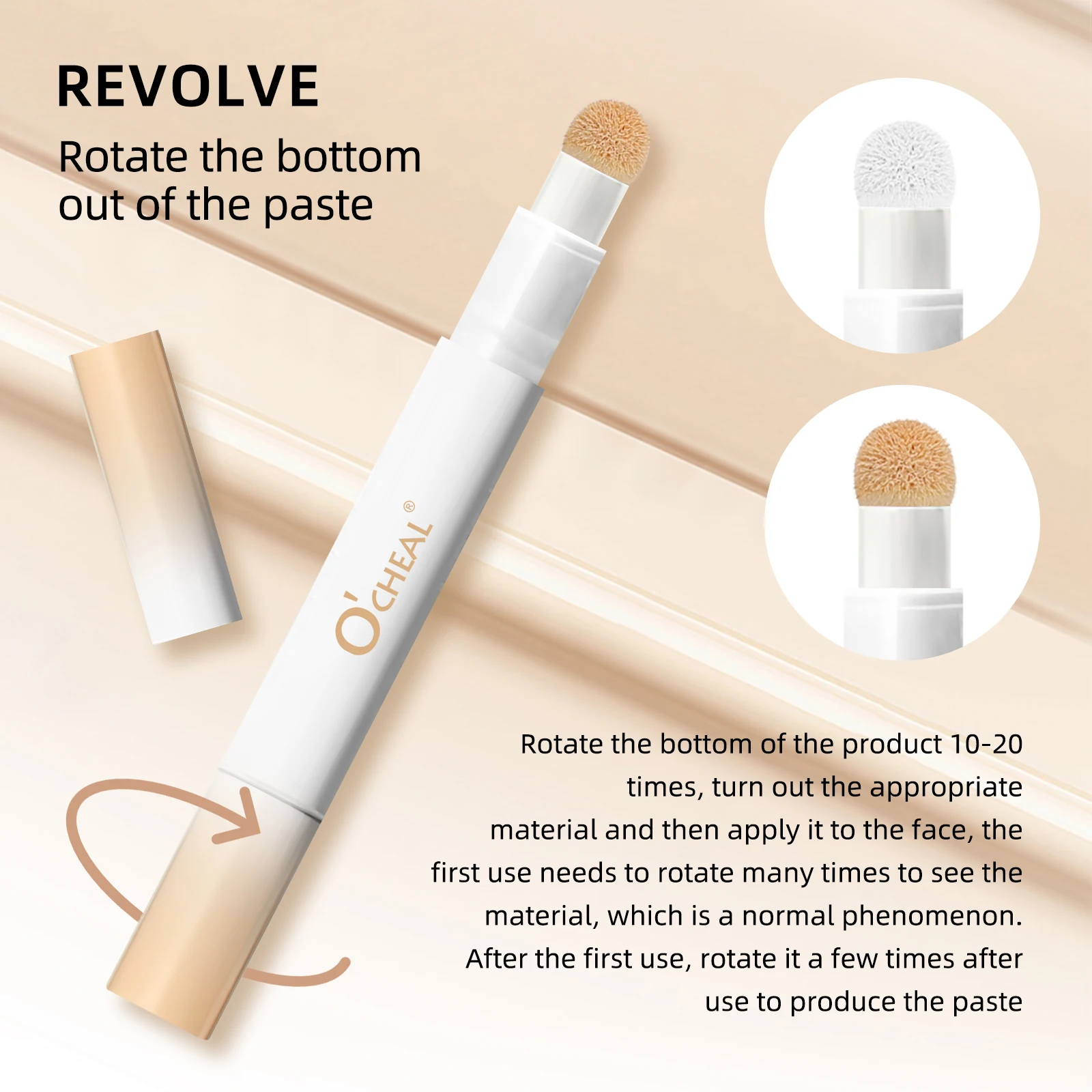 Ocheal 3 Color Face Foundation Concealer Pen Long Lasting Waterproof Corrector Contour Concealers Stick Cosmetic Makeup