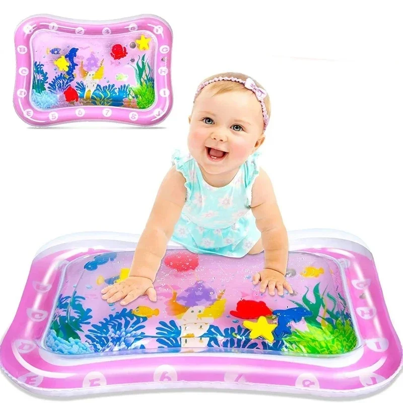 Mata do zabawy w wodzie dla niemowląt Wczesna edukacja Rozwijanie aktywności Zabawki Nadmuchiwana poduszka PVC Niemowlę Tummy Time Maluch Podkładka wodna dla dzieci — zdjęcie 2