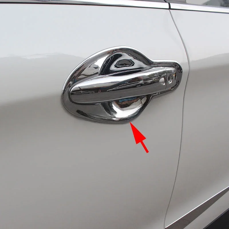 8Pcs/Set Chrome Exterior Door Handle Bowl Cup Protector Trims For 2014-2022 Nissan Qashqai J11 Rogue Sport