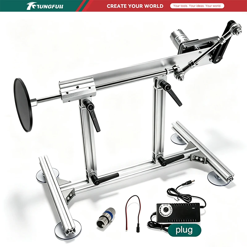 New 6-20CM Stroke Adjustable DC 24V Telescopic Linear Actuator Thrust Machine Optional Bracket Suction Cup 3XLR Connector