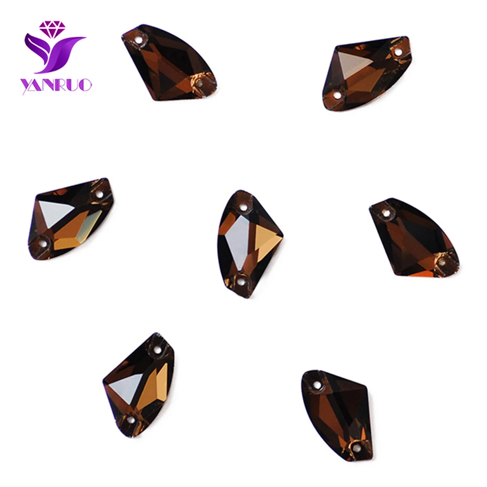 

YANRUO 3256 Galactic Smoked Topaz Sewn Stones Rhinestones Stones For Clothes Sew On Crystal Dresses