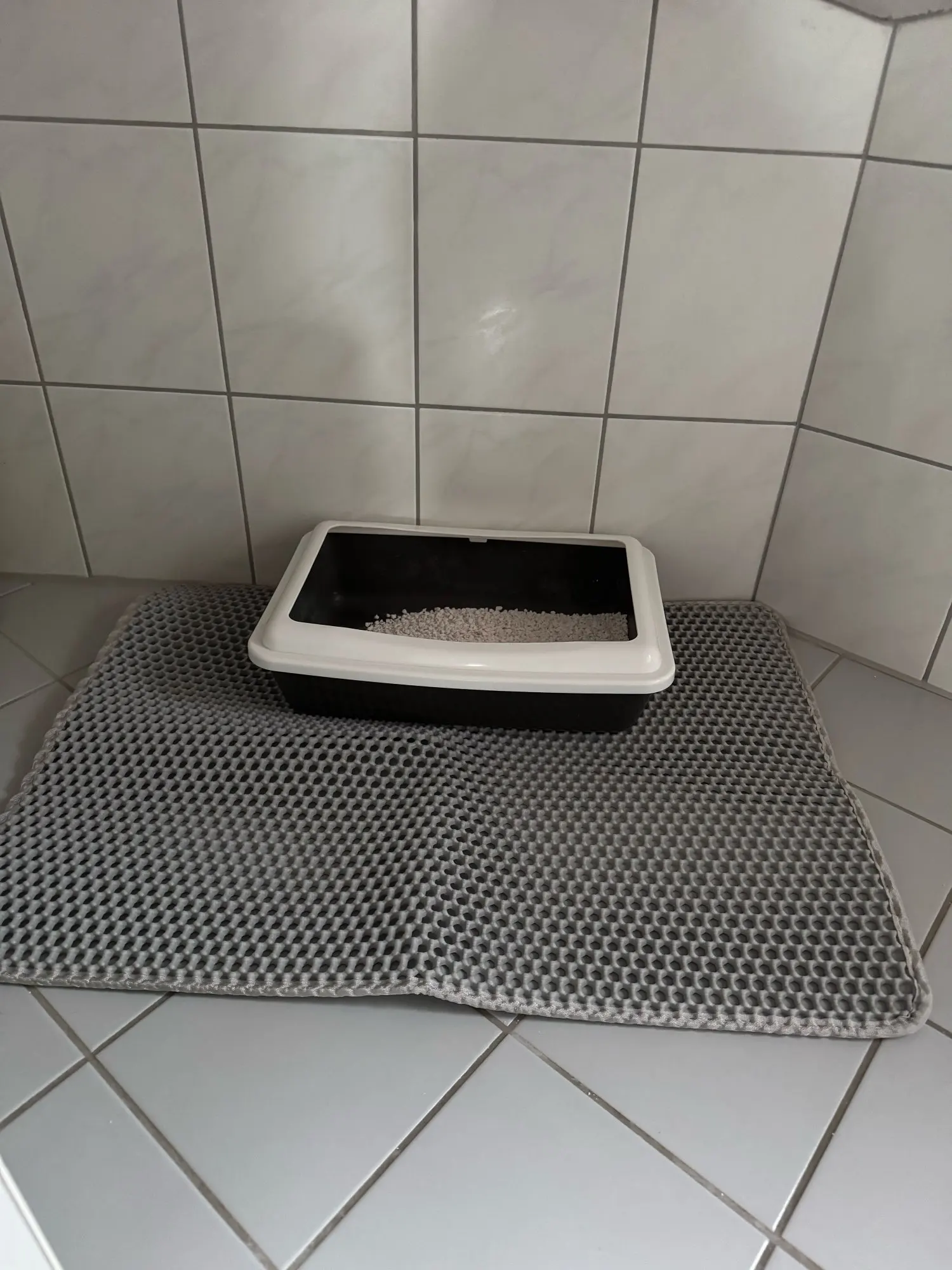 Customer review photo for Double-Layer Cat Litter Mat