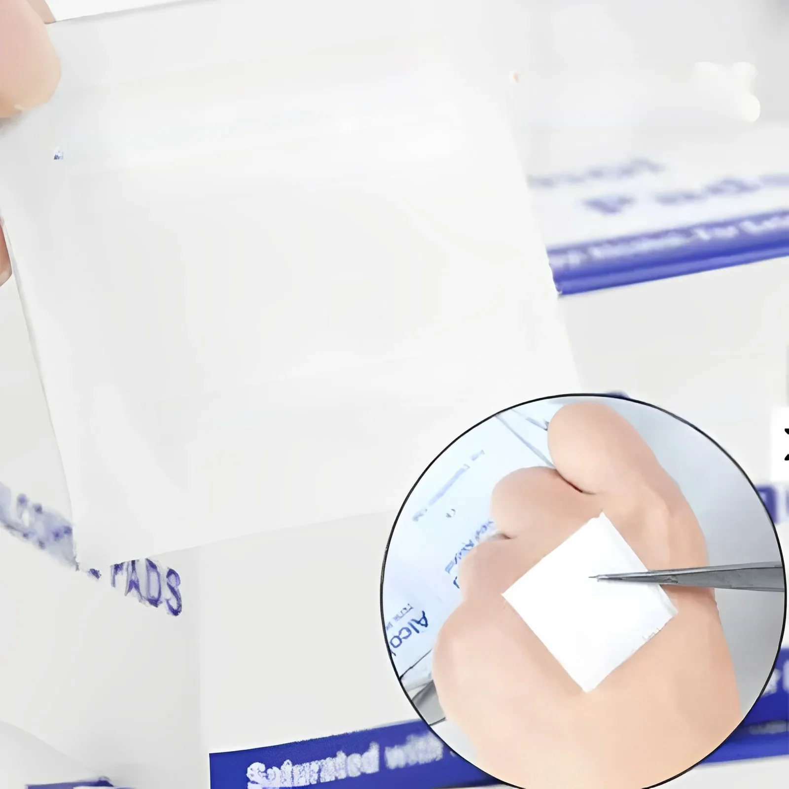 100 pièces 70% comprimés de coton à l'alcool jetables degrés lunettes manucure nettoyage lingettes de désinfection écouvillons d'alcool non tissés