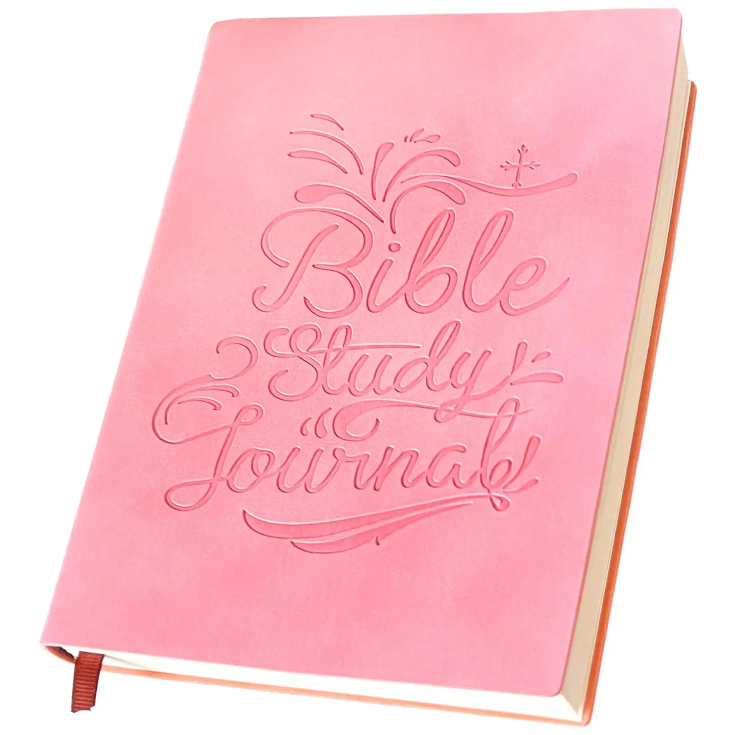 Bible Study Journal Embossed Lettering Hardcover Christian Devotional Notebook with Ribbon Marker view 8