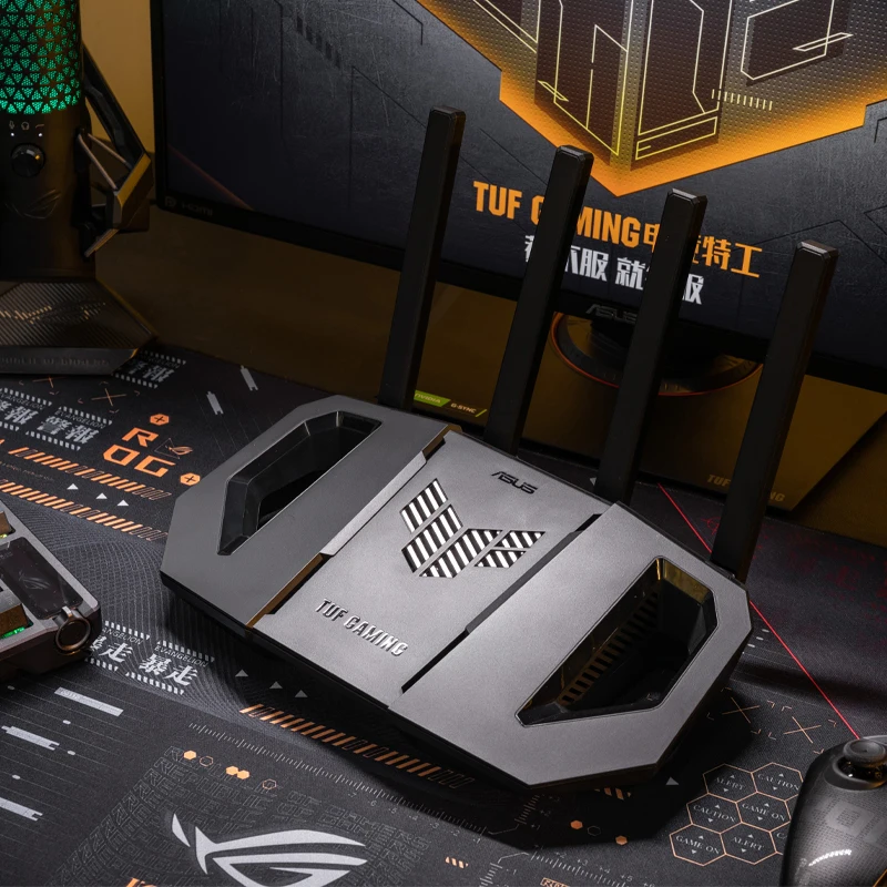 ASUS TUF Gaming BE3600 WiFi 7 Router with AI functions and high-speed Ethernet ports