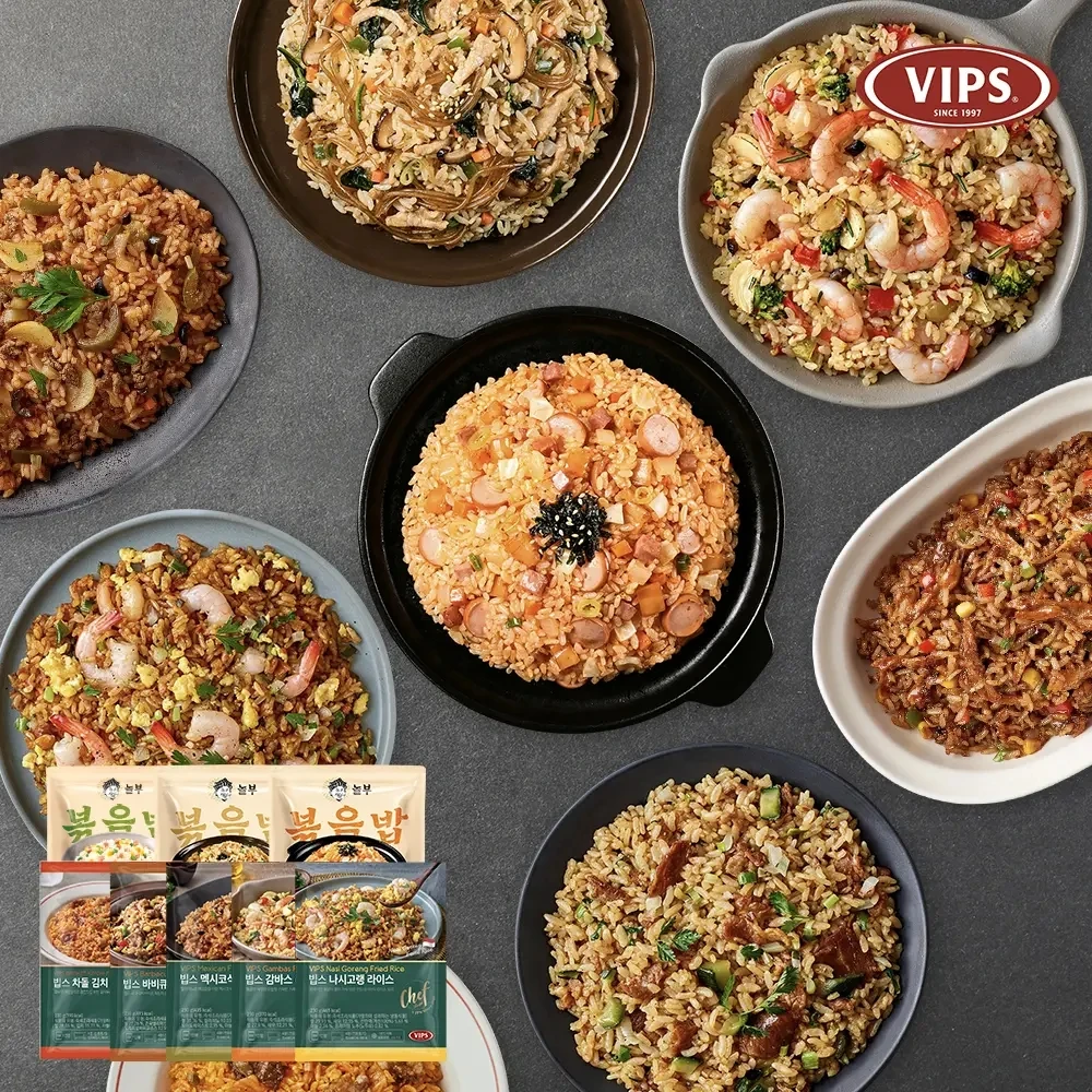 [VIPS] World Gomee Rice, Chdol Kimchi Fried Rice and 6 2 packs