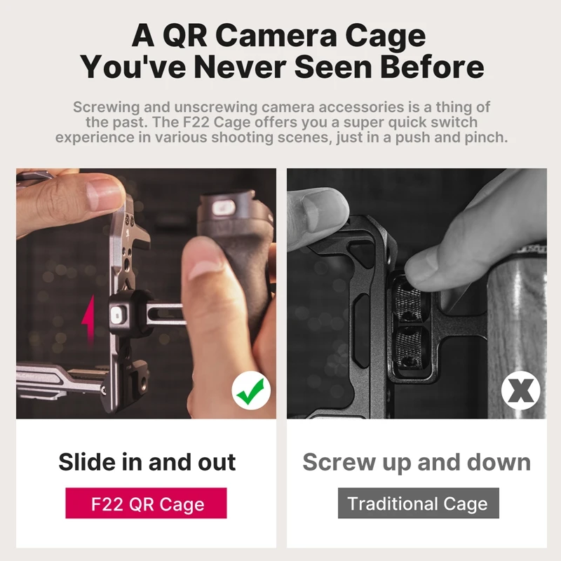 Ulanzi Falcam F22 F38 Quick Release Camera Cage for Fujifilm X-T4 Quick Relase Ecosystem Fully Speed Up With 1/4\